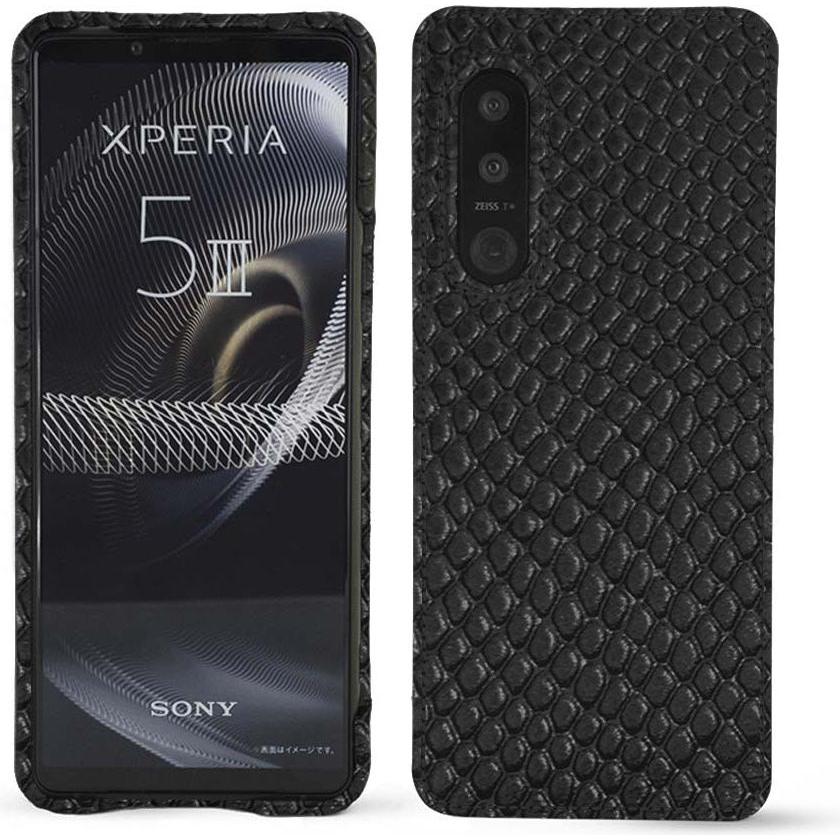 Noreve Lederschutzhülle (Sony Xperia 5 III), Smartphone Hülle, Schwarz