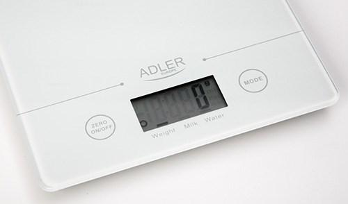 Actual product image Adler AD 3138 w Kitchen Scale Electronic Kitchen Scale White Worktop Square