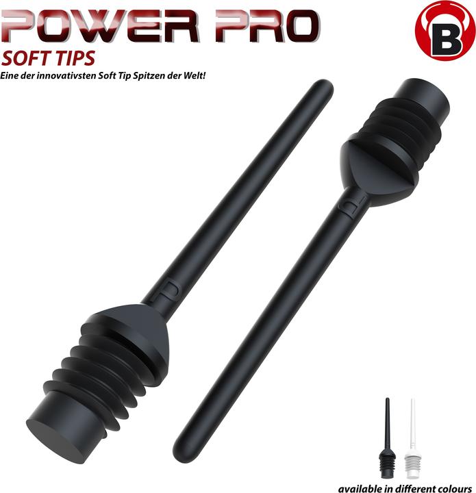 Actual product image Bull's Mega Point Tips Long 6mm(2BA)