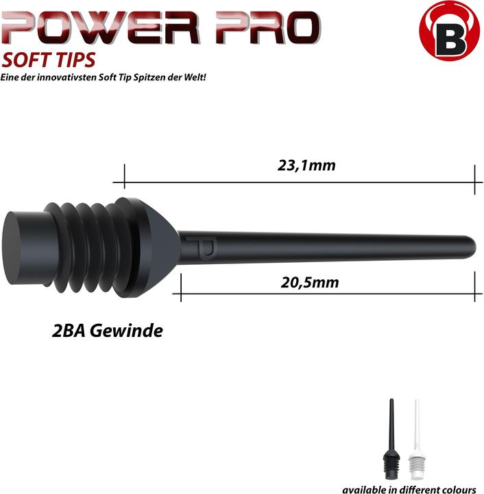 Actual product image Bull's PowerPro Soft Tips 6mm(2BA)