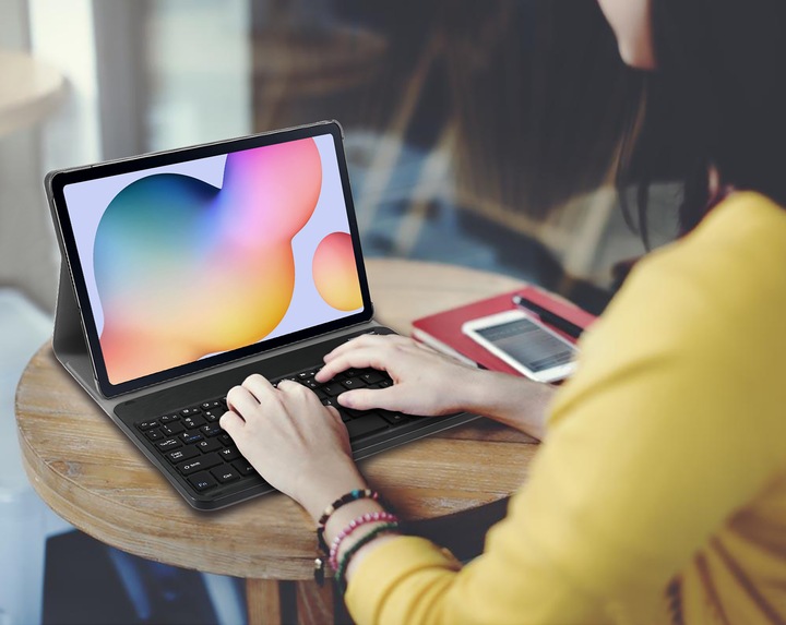 Produktbild Cazy AZERTY Bluetooth Keyboard hoes voor Samsung Galaxy Tab S6 Lite - zwart (Galaxy Tab S6 Lite)