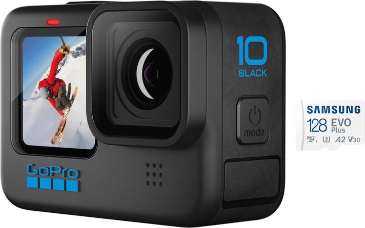 Actual product image GoPro HERO10 Black (incl. 128 GB MicroSDXC card) (60p, Bluetooth, Wi-Fi)