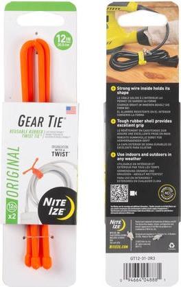 Actual product image Nite Ize Gear Tie 12"/orange NEW