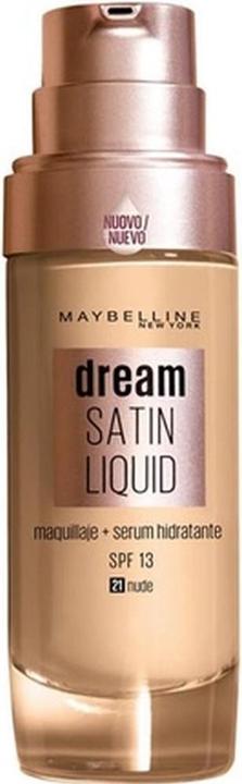 Produktbild Maybelline New York DREAM SATIN LIQUID FOUNDATION+SERUM #21-nude (Nude Colour 021)
