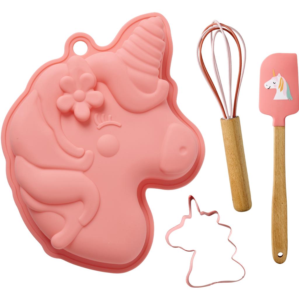 Rice - Baking Set Unicorn Love - Pink - Set of 4 (BAFOR-4ZUNILO)