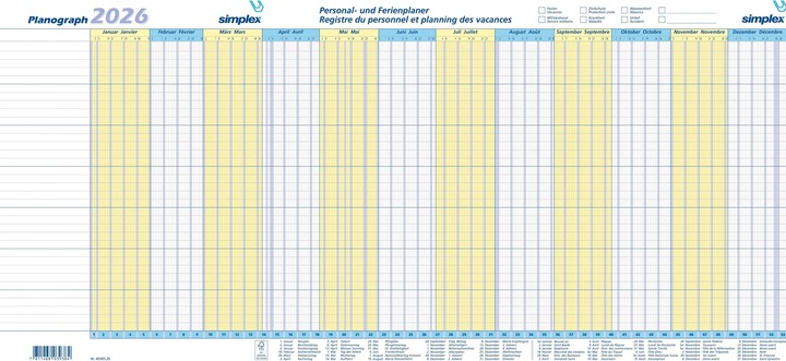 Nutritional values and ingredients Simplex Planograph (640 x 297, No binding, French, German)