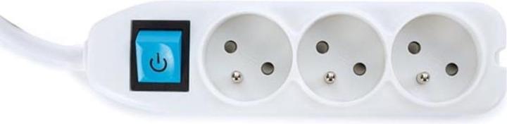 Productafbeelding Velleman 3-Voudige Contactdoosstrip Met Kabeldoos - Type E (3x, CEE 7/5, 1.50 m)