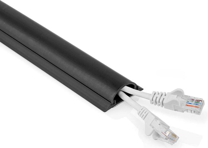 Actual product image Nedis Cable management | Tube | 1 piece | max. cable thickness: 16 mm | PVC | Black (Duct, 50.10 cm)