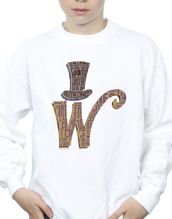 Actual product image Willy Wonka & the Chocolate Factory Boys W Logo Hat Sweatshirt (152, 158)