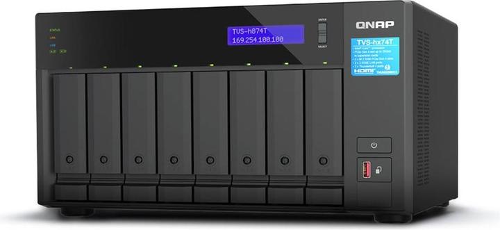 Productafbeelding QNAP TVS-H874T-I9-64G 8-bay NAS Intel Core i9-12900 16-core/24-thread Thunderbolt 4 ZFS-gebaseerd (0 TB)