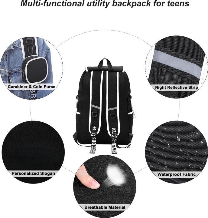 Produktbild Fronet Rucksäcke Daypack Schulranzen, Grundschule Mittelschule Tasche Schulranzen Set Federmäppchen