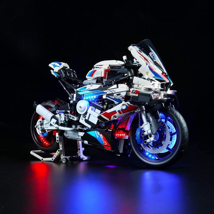 Produktbild BrickBling LED Licht Set für LEGO BMW: Motorrad M 1000 RR (42130) inkl. Fernbedienung