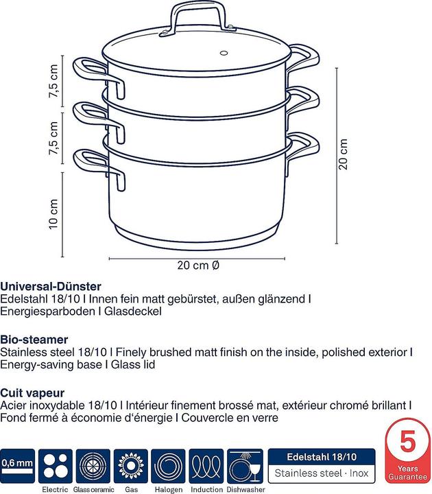 Productafbeelding Kela Flavoria (20 cm, Snelkookpan, Roestvrij staal)