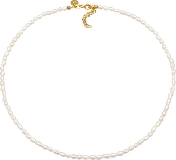 Immagine prodotto Elli Girocollo, Perla, Collana di perle (Argento 925 placcato oro, Nessuna pietra, Perle coltivate d'acqua dolce, Plastico, 36 cm)