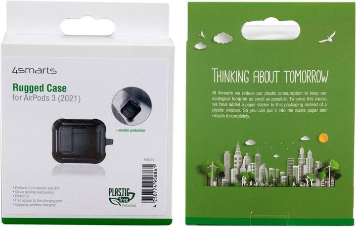 Produktbild 4smarts Transportcase Rugged AirPods 3rd Gen. Schwarz (Ladecase Hülle)