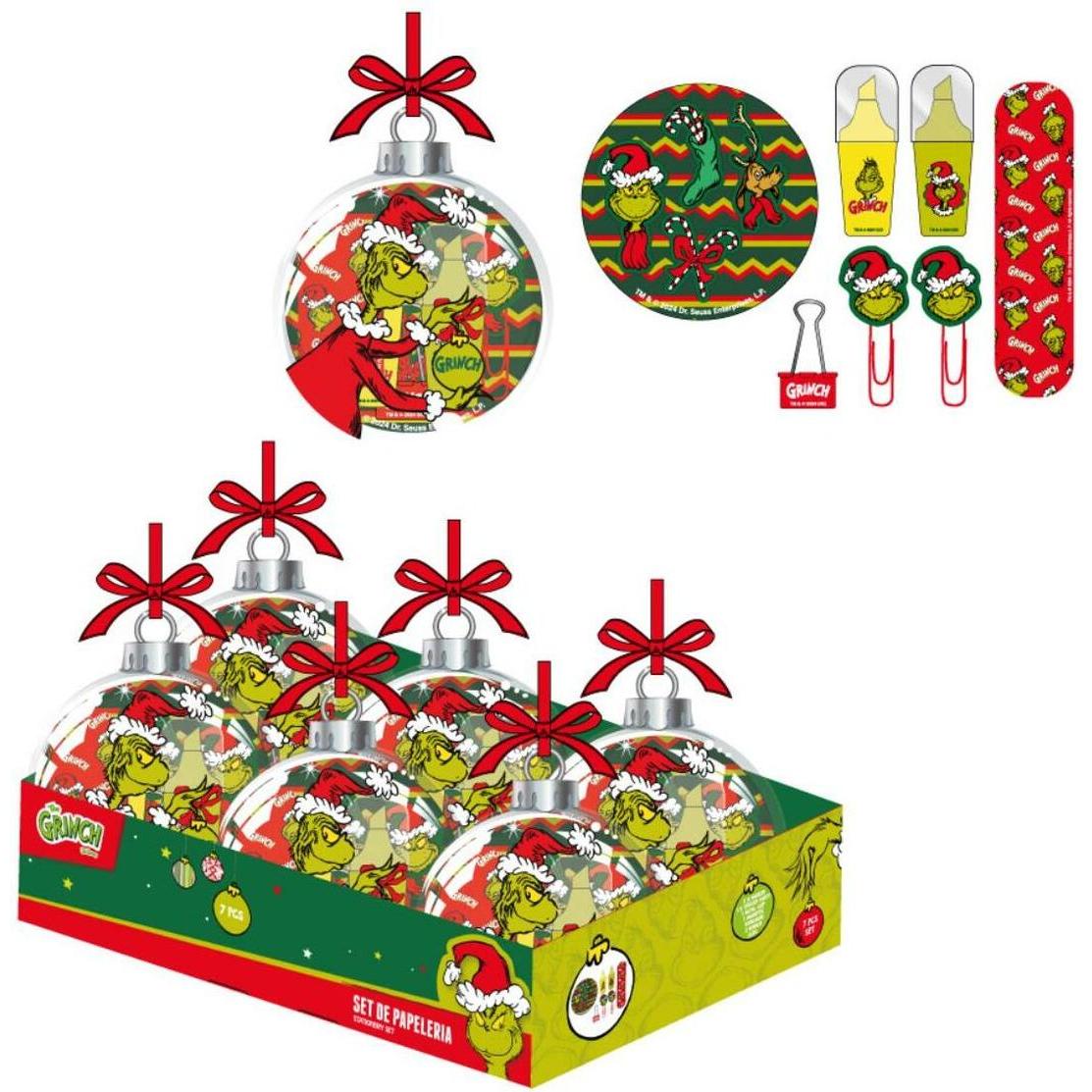 Cerda, Bleistift, GRINCH - Boule de Noël - Boîte de Papeterie - 7 pc. (7 x)