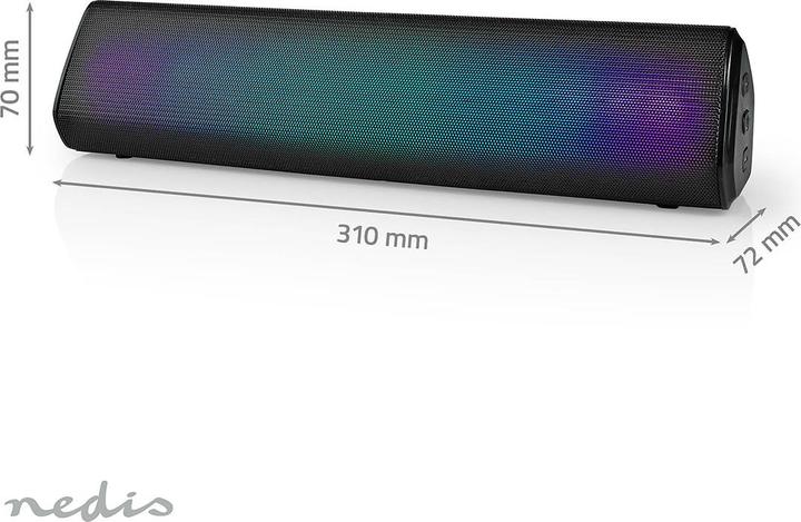 Actual product image Nedis Bluetooth® speaker | max. battery life: 6 hrs | tabletop design | 18 W | stereo | built-in (6 h)