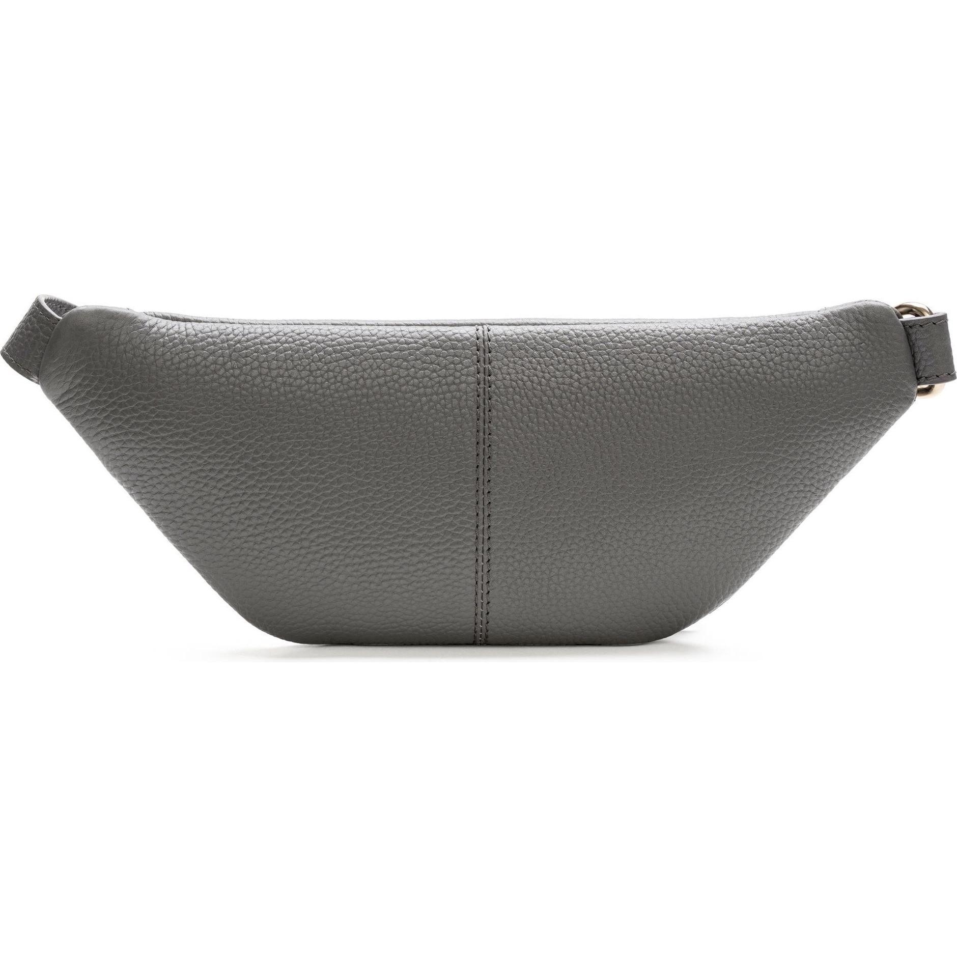 Lazarotti, Bauchtasche, Bologna Leather Gürteltasche Leder 31 cm, Grau