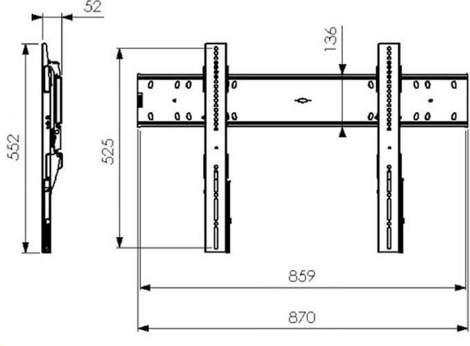 Produktbild Vogels PFW 6810 WALLMOUNT TILT 15 (Wand, 75 kg, 55" - 80")