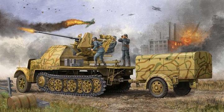Trumpeter German 3,7cm Flak 37 on self-propelled gun Sd.Kfz. 7/2 late version