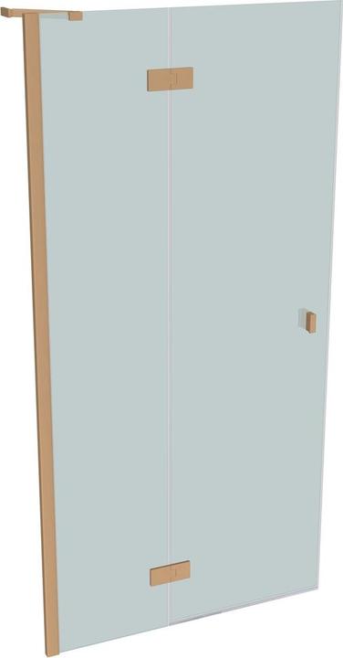 Actual product image Hüppe SolvaPro partially framed swing door, 4-corner, with fixed segment, left-hand mounting, width: 1000m (211 cm, 100 cm)