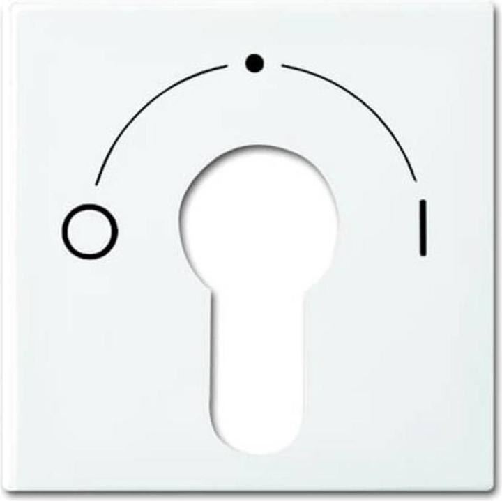 Produktbild Busch-Jaeger Zentralscheibe 2557 SLPZ-914-101 Schlüssel 0-1 alpinweiss balance SI