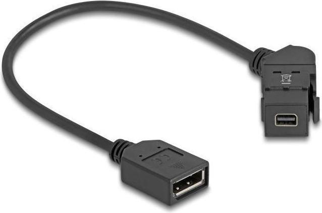 Actual product image Delock 67155 - Keystone module Mini DisplayPort female to DisplayPort female 45 gew (0.30 m, DisplayPort, 1.2)