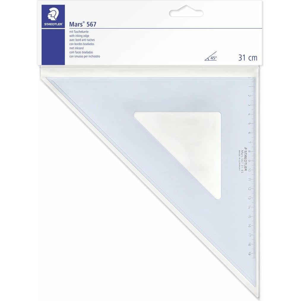 Staedtler, Lineal, Mars 567 Zeichendreieck, Einzelprodukt, 60°/30°, Länge 26 cm (260 mm)