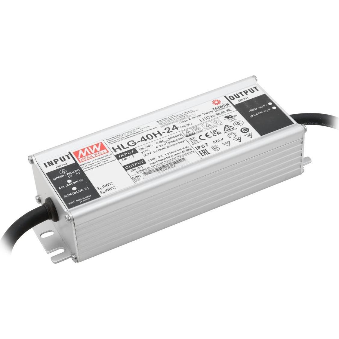 Thumbnail - MeanWell, Zubehör Beleuchtung, LED-Netzteil 40W / 24V IP67