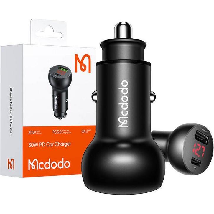 Thumbnail - Mcdodo CC-6810 USB-A + USB-C car charger, 30W, Auto Adapter
