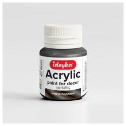 Ideyka, Colore + Vernice per fai da te, Acrylfarbe „Black Pearl Metallic“, 20 ml