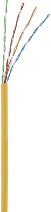 Actual product image Renkforce RF-5224648 RJ45 network cable, patch cable CAT 5e U/UTP 0.15 m yellow with (U/UTP, CAT5e, 0.15 m)
