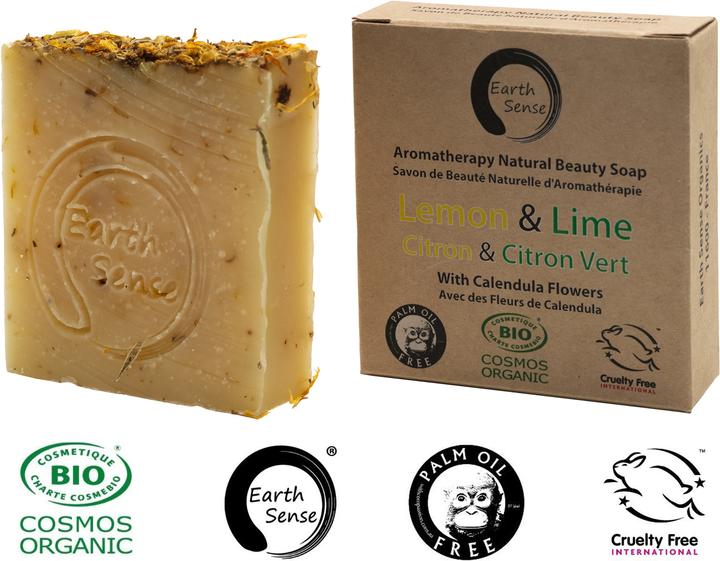 Image du produit Natura Punto Savon solide bio sans huile de palme, min. 72% d'huiles pressées à froid, Lemon et Lime (Savon dur)
