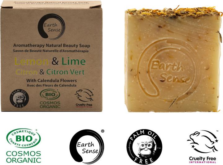 Image du produit Natura Punto Savon solide bio sans huile de palme, min. 72% d'huiles pressées à froid, Lemon et Lime (Savon dur)