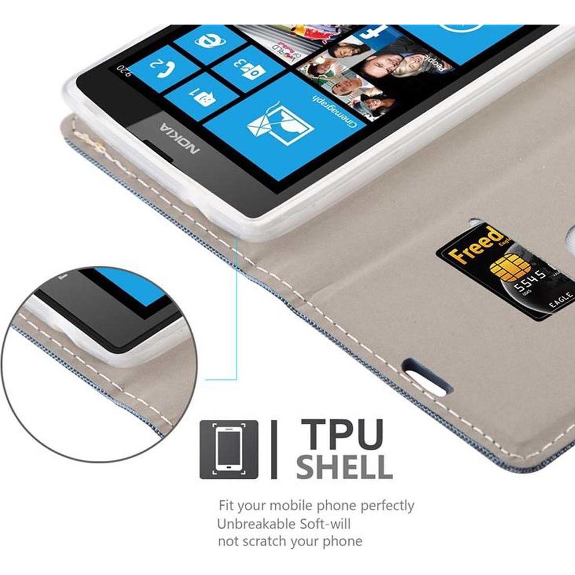 Thumbnail - Cadorabo Book Jeans Optik Cover (Nokia Lumia 520), Smartphone Hülle, Blau