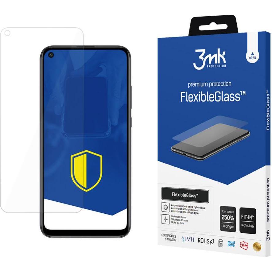 3MK FlexibleGlass Bildschirmschutz, Display Folie (1 Stück, Huawei P40 Lite E), Smartphone Schutzfolie, Transparent