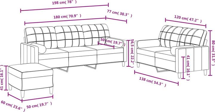 Actual product image vidaXL Filia (Upholstery set)