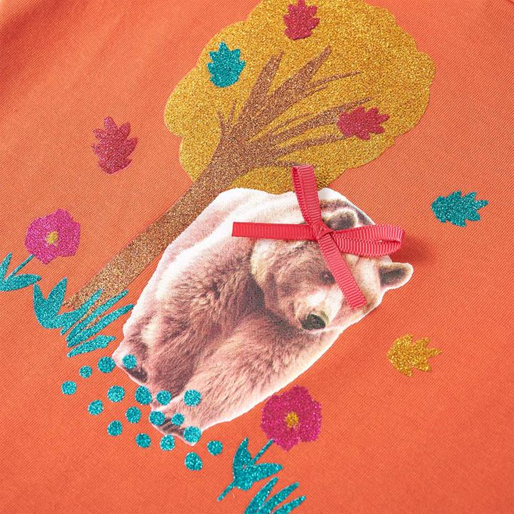 Produktbild VidaXL Kinder-Langarmshirt Dunkelorange 116,Material: 95 (116)