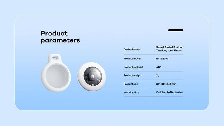 Image du produit Remax RT-G2303 Smart Global Position Tracking Item Finder, Weiss (iOS)