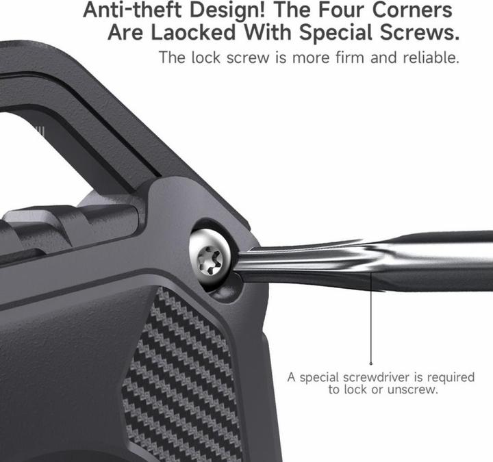 Productafbeelding Screenguard Apple Airtag Rugged Waterdichte Hoes met hanger