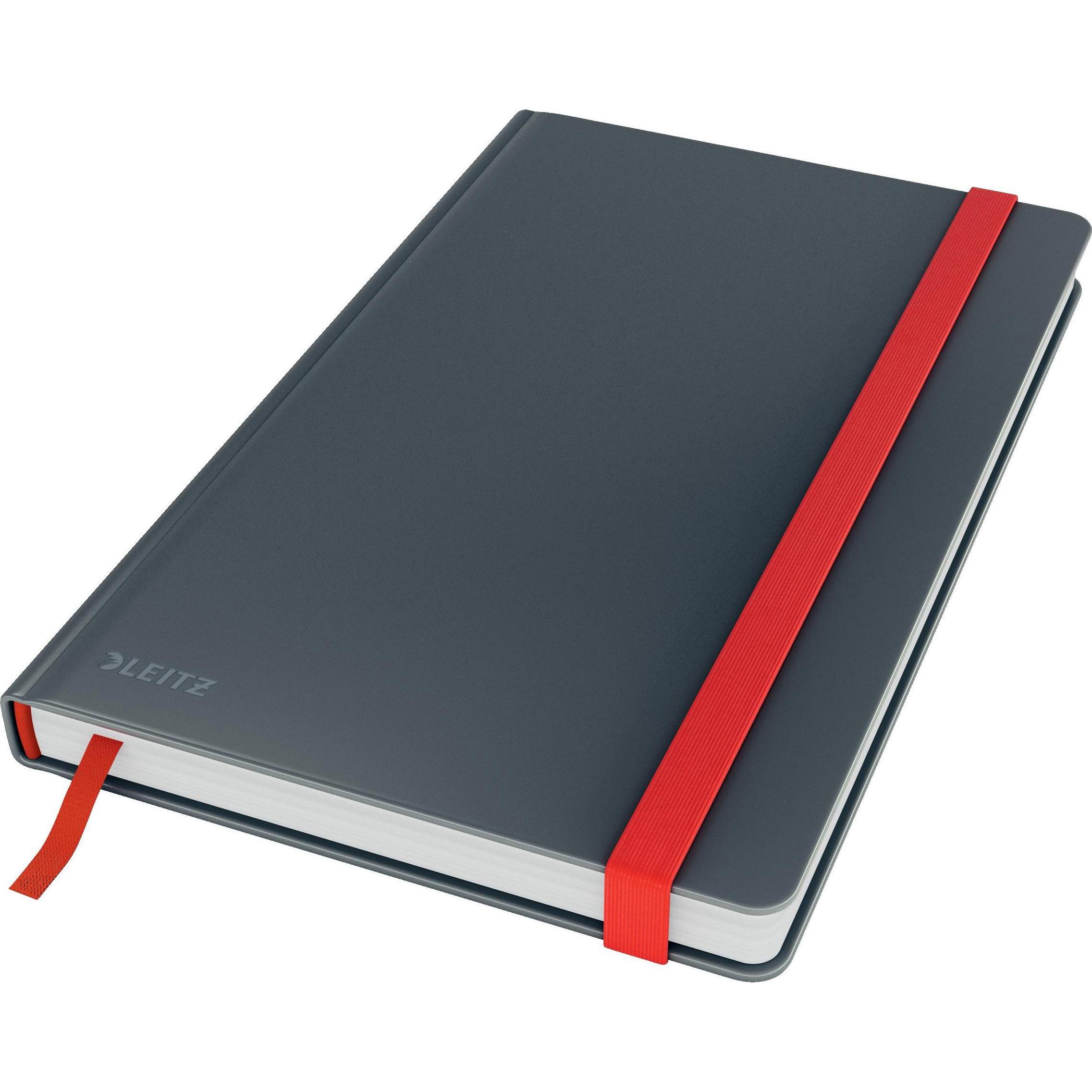 Leitz, Heft + Block, Notizbuch Cosy 14.8 x 21 cm, Kariert, Grau (A5, Kariert, Harter Einband)