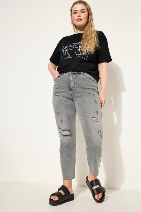 Produktbild Studio Untold Mom-Jeans, HighWaist, destroyed, 5-Pocket (56)