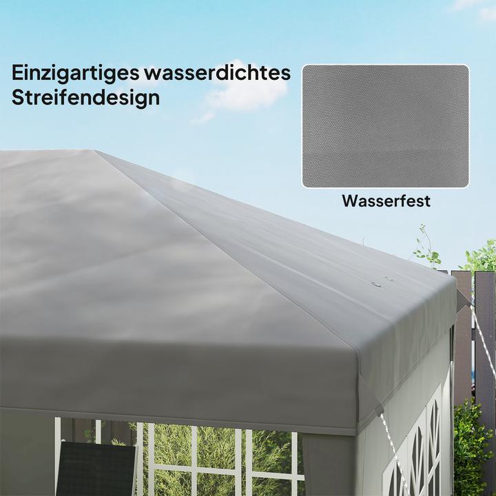 Actual product image Outsunny Faltpavillon Stahl, Polyester Grau (585 cm, 295 cm)