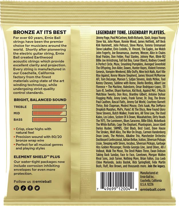 Nährwerte und Zutaten Ernie Ball Earthwood Light (6 x, Gitarre, 0.05")