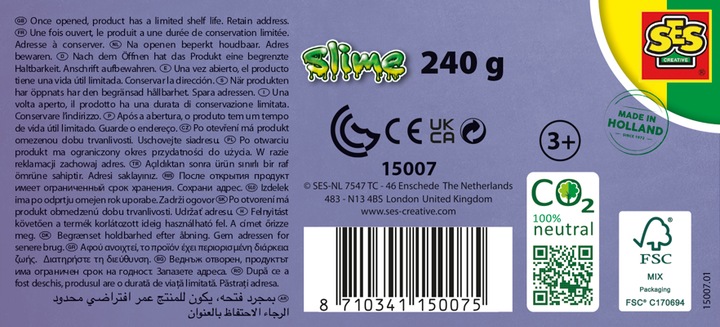 Actual product image Ses Slime - Glow in the Dark
