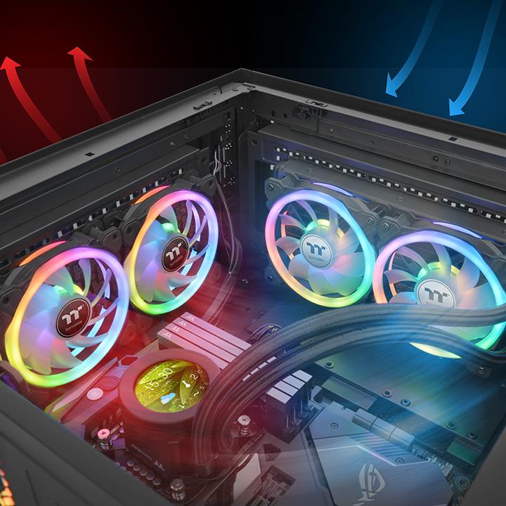 Actual product image Thermaltake Swafan 12 RGB 3-pack (120 mm, 3 x)