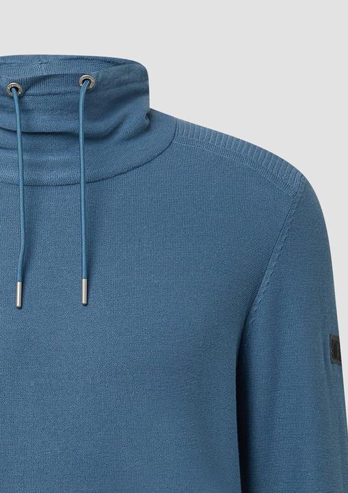 Produktbild s.Oliver Strickpullover Gestrickter Kapuzenpullover mit Ripp-Details (S)