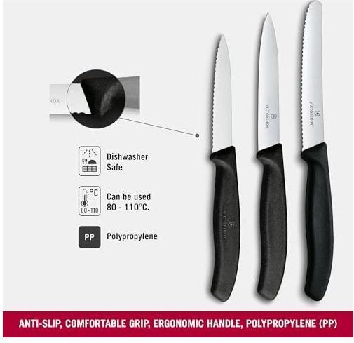 Produktbild Victorinox Swiss Classic Gemüsemesser-Set 3-teilig mit Klingenschutz (8 cm)