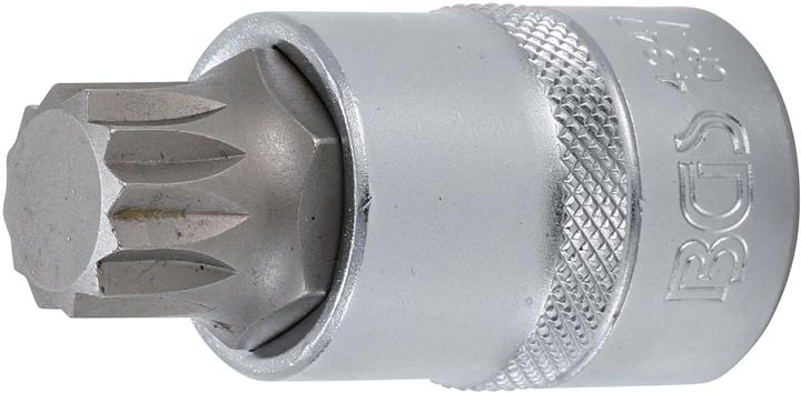 Actual product image BGS Bit Socket 12.5 mm (1/2") Drive Spline (for XZN) M18 (Inner square)