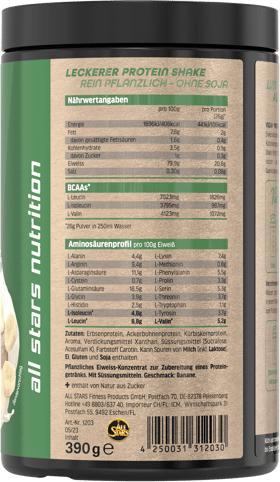 Produktbild All Stars Vegan Protein (390G Dose) (Banane, 1 x, 400 g)